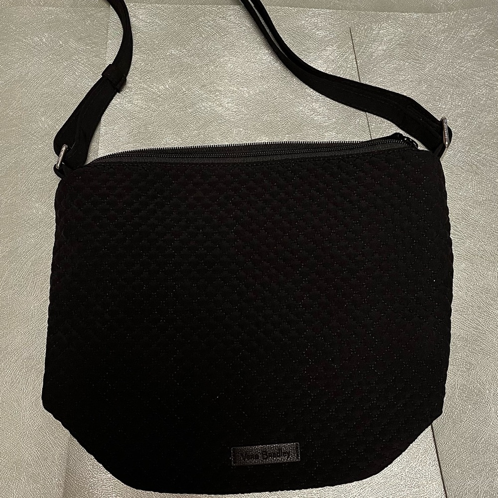 Vera Bradley Solid Chic Black Exterior Textured Shoulder Bag